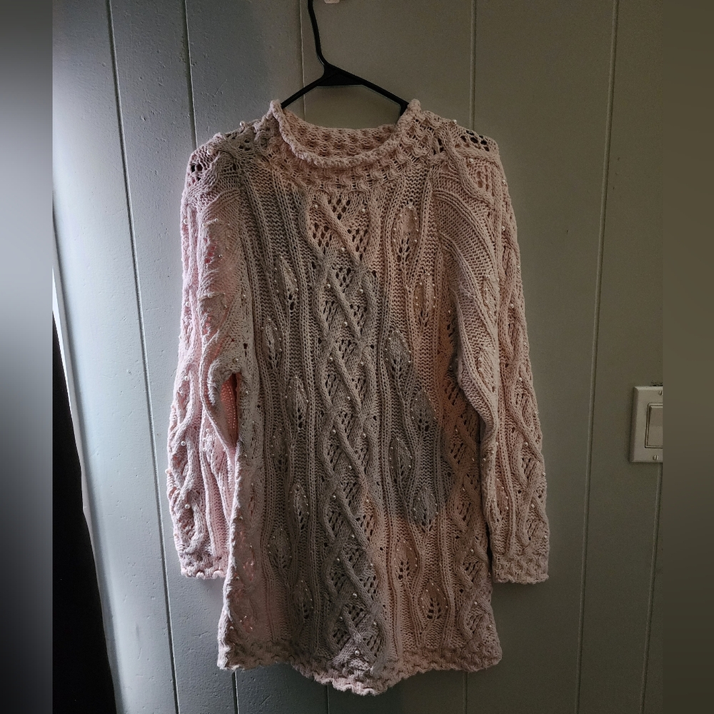 Yarn Works Hand Knit Petite Sweater Dress - Picture 10 of 11